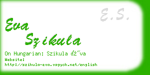 eva szikula business card